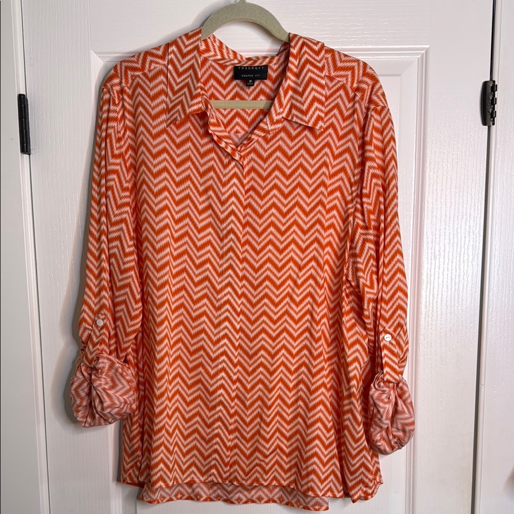 Orange Zigzag Women's Top